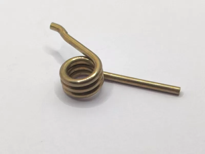 Single torsion spring without gap